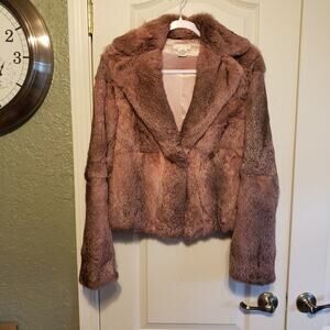 Y.a.r.n.s. vintage real fur cropped jacket coat women's‎ size medium